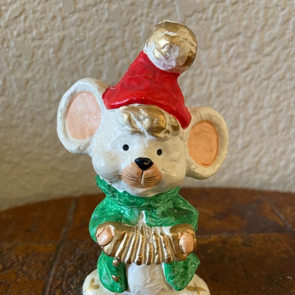 Vintage Christmas mouse decoration - Picture 3 of 9